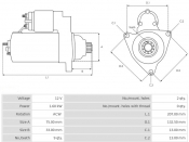Starter Motor Honda Elysion  J30A 3.0i 2004-2011 