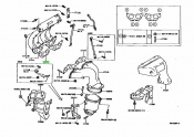 Gasket Intake Manifold To Head No.1 Toyota Liteace  2C 2.0D  1992-1995 