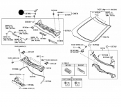 Front Fender Side Ponding Board Side Wiper Deflector - Left Toyota Estima  2AZ-FE 2.4i 2010-2016 