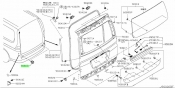 Tailgate Bumper Rubber Cushion Nissan Serena C26 MR20DD 2.0 4WD 2010 -2016 