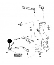 Front Lower Control Arm - Right Lexus LS  1UR-FSE LS460 4.6i Saloon V8 32v 2006-2016 