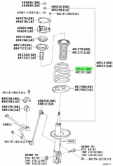 Front Shock Absorber Coil Spring Toyota Noah / Voxy / Esquire ZRR80+ 3ZRFAE 2.0 4wd 2014-2021 