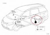 Rear Left Abs Speed Sensor Wire Only Toyota Estima  2GR-FE 3.5i 2009-2014 