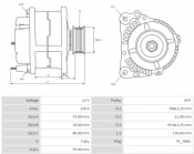 Alternator 12v 150a Toyota Alphard (Vellfire)  2AZ-FE 2.4 2009-2015 