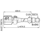 Inner Joint Right 27x40x24 Toyota Noah / Voxy ZRR70/75 3ZRFAE 2.0i 4WD 2007-2013 