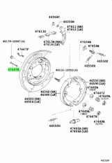 Pin Shoe Hold Down Spring Toyota Alphard (Vellfire)  2AZ-FE 2.4i FWD 2003-2008 