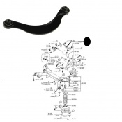 Rear Suspension Trailing Control Rod Arm Mazda 6  LF 2.0 TS, TS2 DOHC Estate 2002-2007 