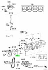 Crankshaft Timing Chain Sprocket  Toyota Estima  2AZ-FE 2.4i 2010-2016 