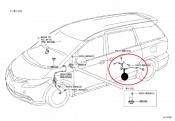 Rear Right Abs Speed Sensor Wire Only Toyota Estima  2GR-FE 3.5i 2006-2014 