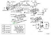  Left Intake Manifold Gasket  Head No.2 Lexus RX  1MZ-FE RX300 2WD (24V) DOHC Auto 2000-2003 