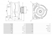 Alternator - 12v 110amp - 2 Pin Connection Nissan Elgrand E51 VQ25DE 2.5i V6 2004-2010 