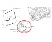 Fan Belt Tensioner Lever. V-ribbed Pulley Nissan Patrol  ZD30DDTi 3.0 TDi, SE, SE+ 2000 -2009 