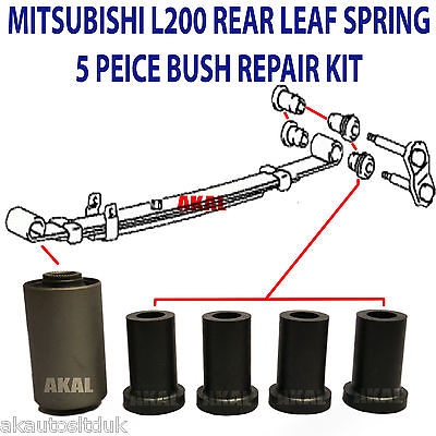 U Bolt Set Per Mitsubishi l200 D-ID 16v 4x4 LH o RH LEAF SPRING BUSH
