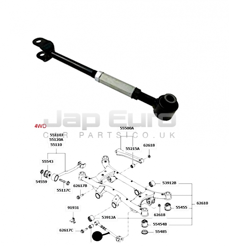 FOR KIA SPORTAGE 20042010 REAR SUSPENSION TRACK LATERAL CONTROL ROD