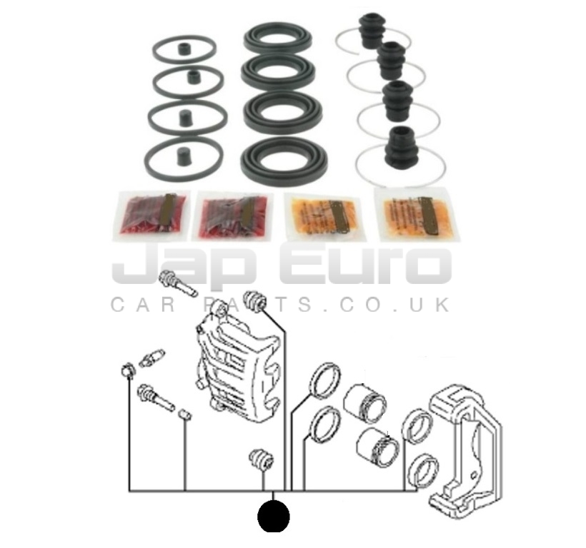 Front Brake Caliper Repair Kit Nissan Elgrand  E52 TE52 2.5i 2010-2016 