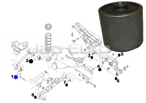 Arm Bushing For Upper Lateral Control Rod Nissan Elgrand E50 ZD30DTTi 3.0 TD 1999-2001 