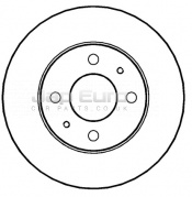 Brake Disc - Front Nissan Sunny  GA16DE 1.6i LX, SLX, SR 5Dr ATM 1992-1995 