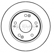 Brake Disc - Rear Honda Civic  FD, FK, FA R18A2 1.8i VTEC 2006-2011 