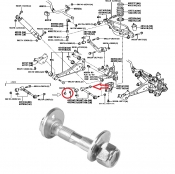 Rear Lateral Control Rod Camber Adjusting Eccentric Bolt Kit Toyota Auris  1AD-FTV 2.0 D4-D 2012 > 