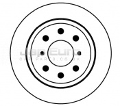 Brake Disc - Rear Honda Concerto  D16Z2 1.6i 4Dr ATM 1990-1992 