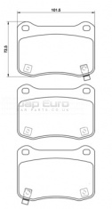 Brake Pad Set - Rear Lexus IS F  2UR-GSE 5.0 V8 Saloon 32v DOHC 2008 