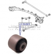 Rear Lateral Track Control Rod Arm Bush Honda HR-V GH D16W1 1.6i 4WD 16v OHC 1999-2005 