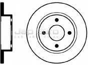 Brake Disc - Front Nissan Micra K11  CG10DE 1.0 S, SE, SPORT  2000 -2002  