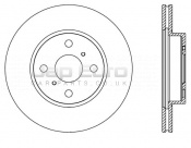 Brake Disc - Front Toyota IQ  1KRFE 1.0i VVTi 3Dr Hatch Back 12v 2008 