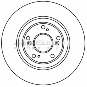 Brake Disc - Front Honda Civic  K20A2 2.0 TYPE R VTECH H.BACK 2001 -2006 