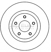 Brake Disc - Front Nissan Qashqai +2  HR16DE 1.6 Mpi 5Dr 16v 2WD VISIA ACENTA n-tec TEKNA 2008  