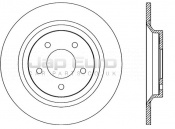 Brake Disc - Rear Mazda 5  LFF7 2.0 MZR 16v DOHC 5Dr MAV 2005 -2010 