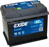 EXIDE EB620 Excell car battery 62Ah 540A