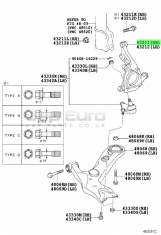 Front Right Hub Suspension Knuckle Toyota Estima Hybrid AHR20 2AZ-FXE 2.4i 4WD 2006-2012 