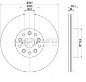 Brake Disc - Front RH