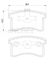 Brake Pad Set - Front Daihatsu Cuore   EF-RL AVANZATO TR-XX 4WD TURBO 1998-1998 