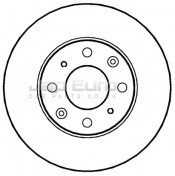 Brake Disc - Front Honda Jazz GD L13A1 1.4 i-Dsi S, SE, SPORT 2002-2008 