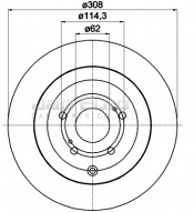 Brake Disc - Rear Suzuki Grand Vitara  J24A 2.4 Mpi 16v DOHC 4WD 2005 