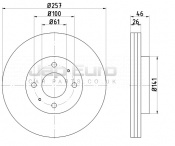 Brake Disc - Front Nissan Almera N15 SR20DE 2.0 GTi 1996-2000 