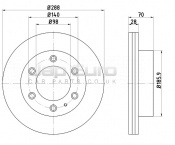 Brake Disc - Front Mazda B SERIES  WL-T 2.5 PICK UP 4WD D.CAB 4 ACTION 1999-2006 