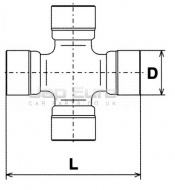 Universal Joint - Propshaft Mitsubishi Shogun / Pajero  6G74 24V 3.5i DOHC SE V6 5dr ATM 1994-2000 