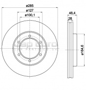 Brake Disc - Front Toyota Hi Ace  1KZ-TE 3.0 2WD TD (Import) 1993-1999 