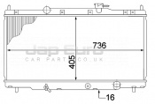 Radiator - Mtm Honda CR-V  RD87, 88 97 K20A4 2.0i V-Tec SE, Sport 2002-2007 