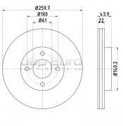 Brake Disc - Front Nissan Micra K13 HR12DR 1.2 DIG-S 12V H.Back 2011 