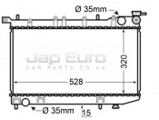 Radiator - Mtm Nissan Almera N15 GA14DE 1.4 Si, GXi, SLXi 1995-2000 