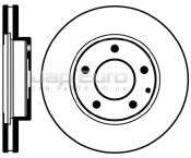 Brake Disc - Front Mazda MPV  L3 2.3i MZR16v DOHC 2002 -2005 