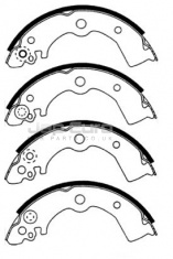 Brake Shoe Set - Rear Nissan Patrol  RD28T 2.8 TURBO D 3Dr 1989-1992 