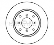 Brake Disc - Rear Honda Prelude  H22A2 2.2i 2Dr VTEC 4WS ATM 02/1993 - 01/1997 