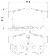 Brake Pad Set - Rear Honda Accord CU N22B1 2.2 TD DTEC Tourer 2008-2014 