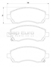 Brake Pad Set - Front Subaru Legacy  EJ22E 2.2i GX 4Dr ATM 1994 -1998 