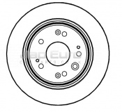 Brake Disc - Rear Single Honda Step Wagon  RG K20A 2.0i 2005-2009 